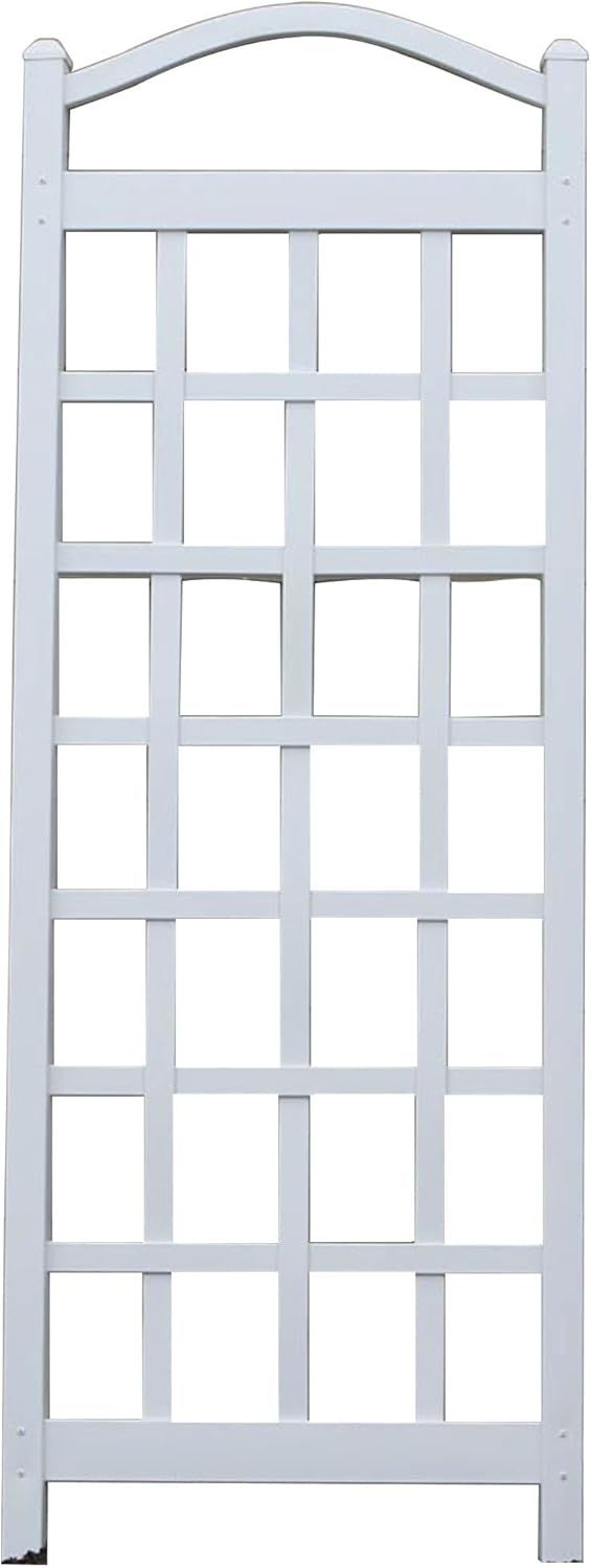 Cambridge Wall Mounted Garden Vinyl Trellis, 28" x 75", White
