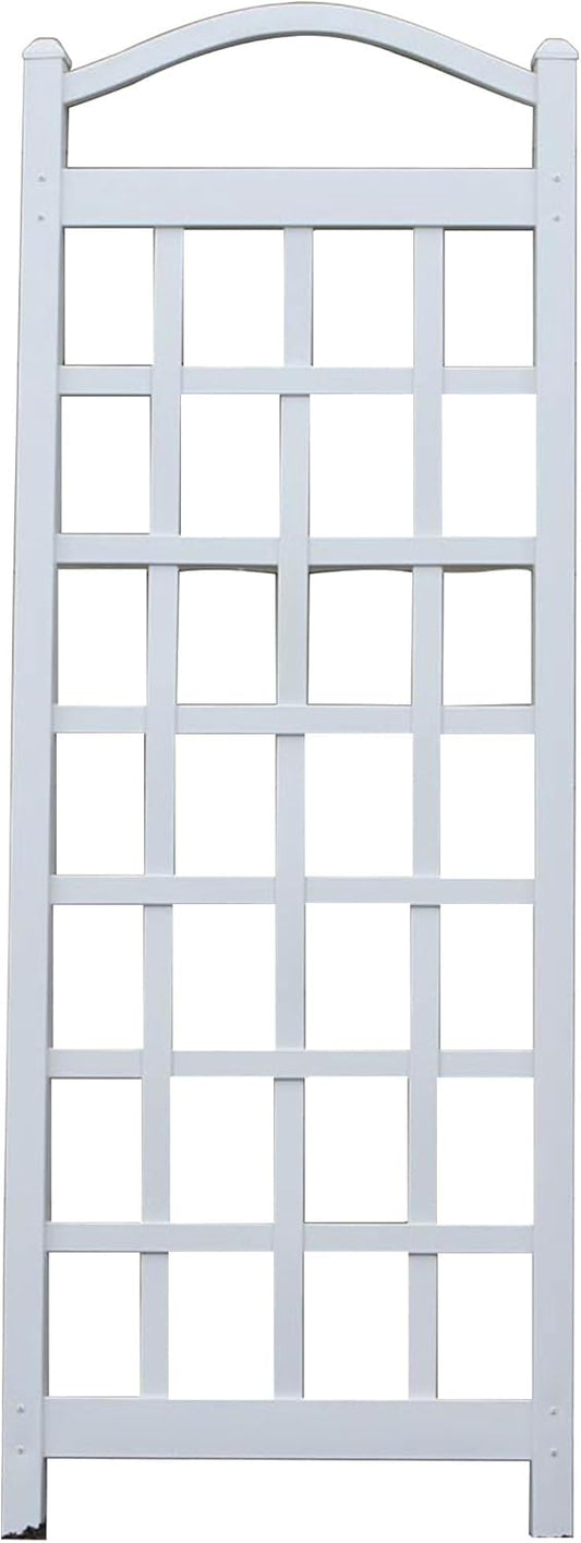 Cambridge Wall Mounted Garden Vinyl Trellis, 28" x 75", White