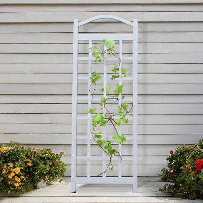 Cambridge Wall Mounted Garden Vinyl Trellis, 28" x 75", White