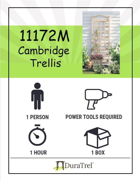 Cambridge Wall Mounted Garden Vinyl Trellis, 28" x 75", White