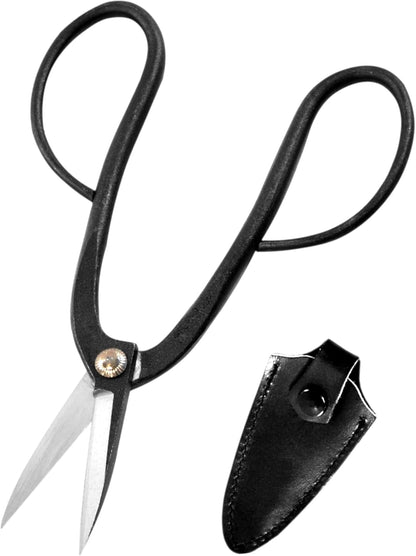 Satsuki Bonsai Scissors Made in Japan 7", Japanese Carbon Steel Blade, Precision Bonsai Shears for Fine Pruning and Trimming