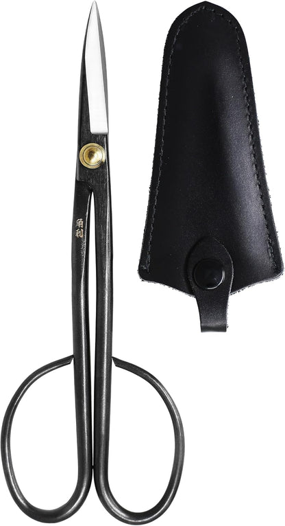 Satsuki Bonsai Scissors Made in Japan 7", Japanese Carbon Steel Blade, Precision Bonsai Shears for Fine Pruning and Trimming