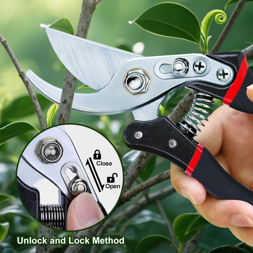 Garden Shears Handheld PruningShears for Heavy DutyErgonomic GardeningTools