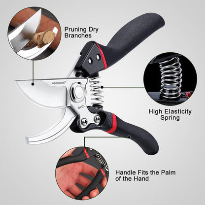 Garden Shears Handheld PruningShears for Heavy DutyErgonomic GardeningTools