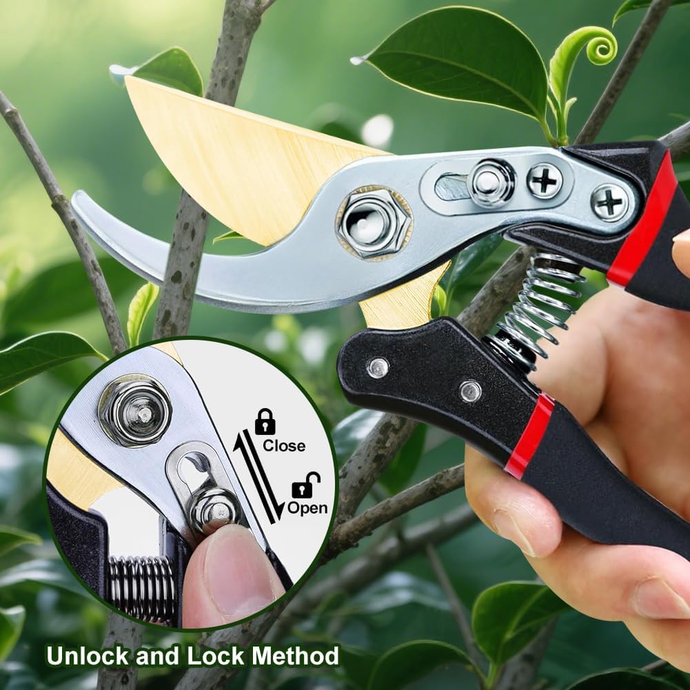 Garden Shears Handheld PruningShears for Heavy DutyErgonomic GardeningTools
