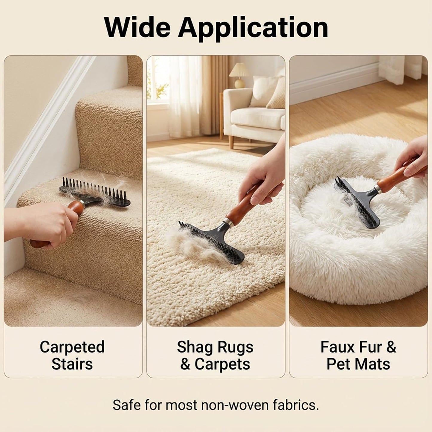 Portable Carpet Rake Hand Held Carpet Rake 5.6 x 4.3 inches