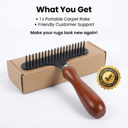 Portable Carpet Rake Hand Held Carpet Rake 5.6 x 4.3 inches