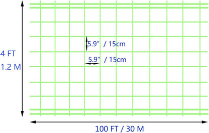 Green Trellis Netting 4x100 ft Heavy Duty Garden Netting Polypropylene Plant Support Net for Climbing Vegetables Fruits Flowers
