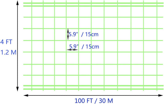 Green Trellis Netting 4x100 ft Heavy Duty Garden Netting Polypropylene Plant Support Net for Climbing Vegetables Fruits Flowers