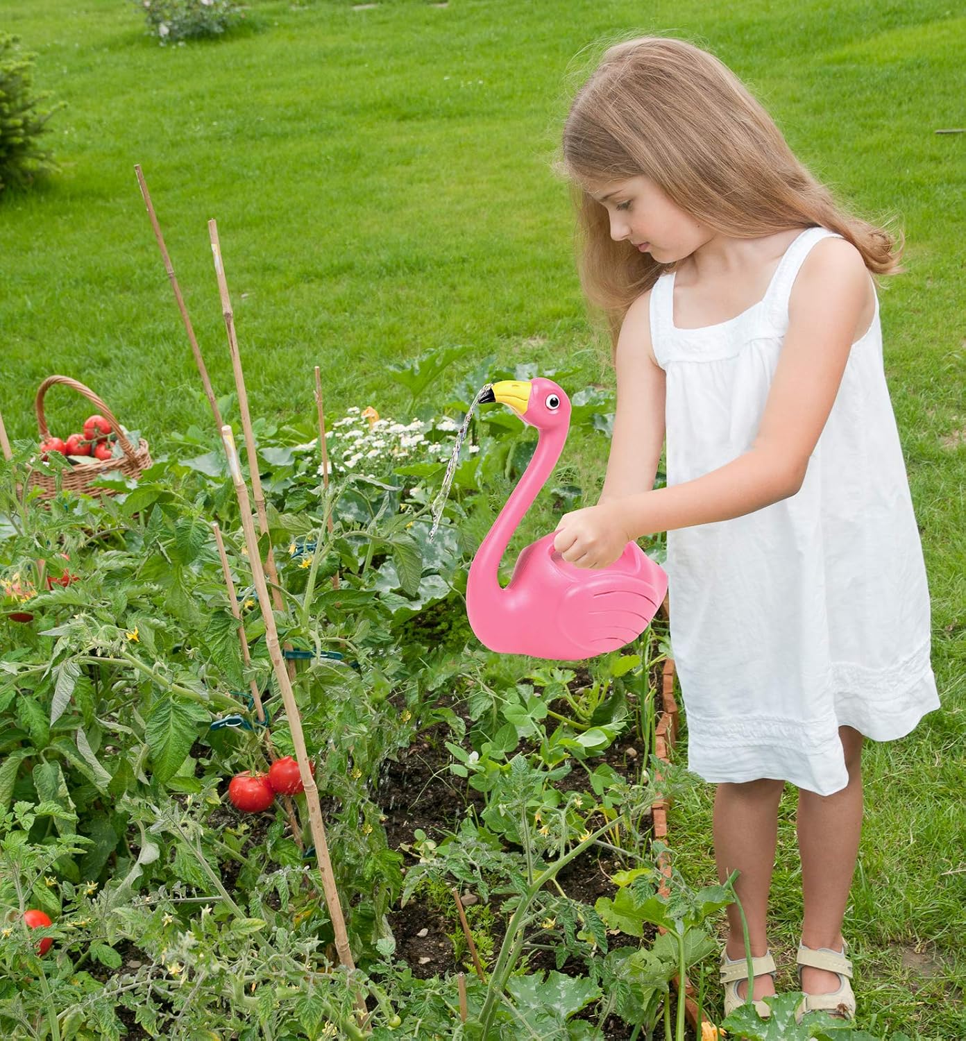 Plant Watering Can Indoor Outdoor Pink Flamingo 0.4 Gallons