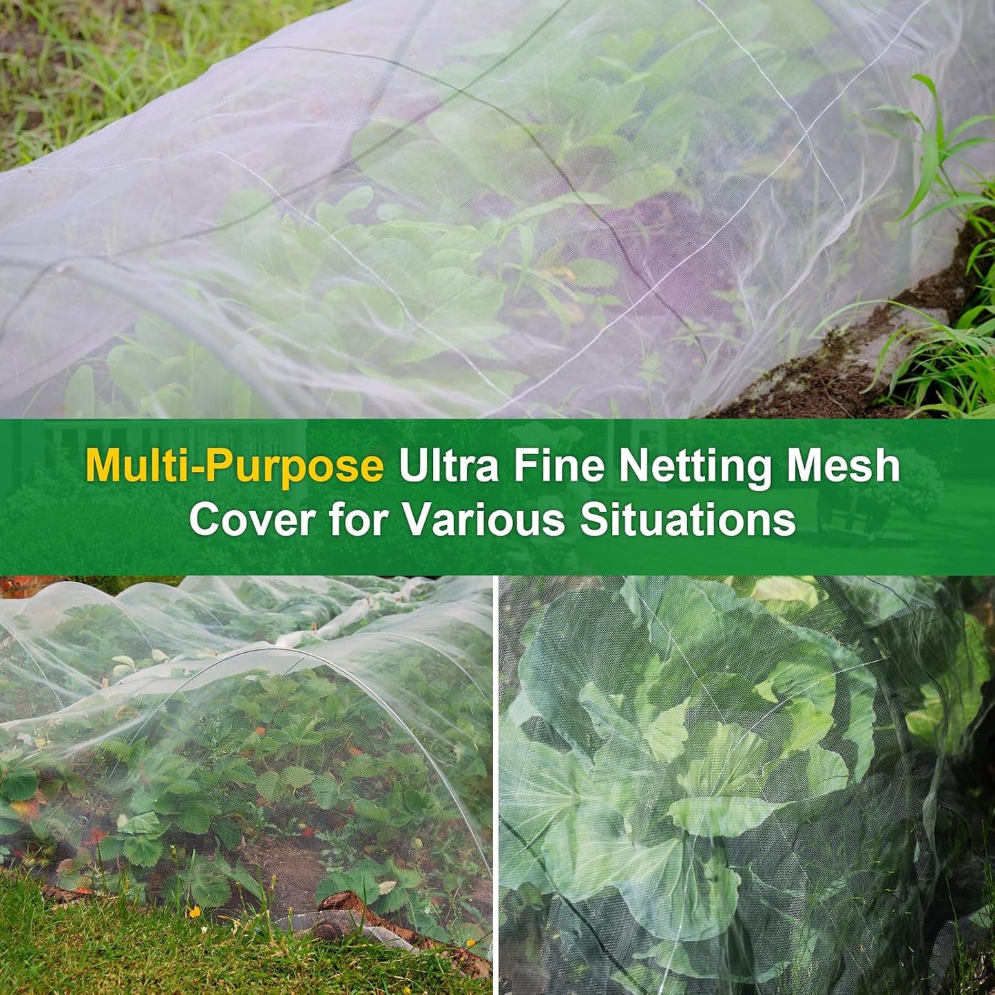 Garden Netting 10 x 50FT Ultra Fine Mesh Netting Insect Netting