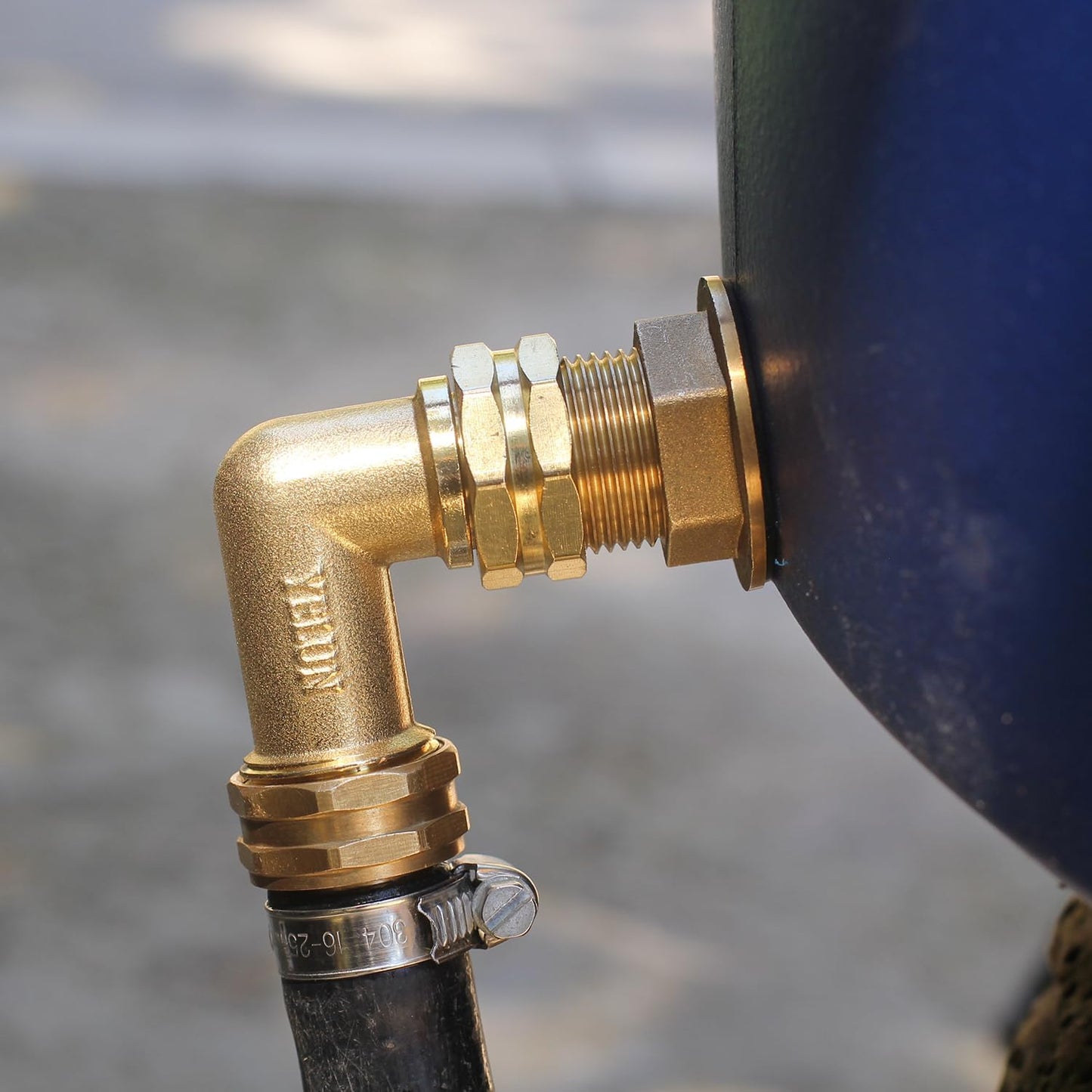 Garden Hose Elbow Connector 90 Degree Solid Brass Pipe Fittings Hose Elbow -Eliminates Stress and Strain On RV Water Intake Hose Adapter 3/4" FHT x 3/4" MHT (2 SETS)