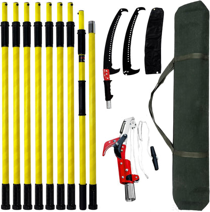 7.3-30FT Adjustable Manual pole saws for tree trimming