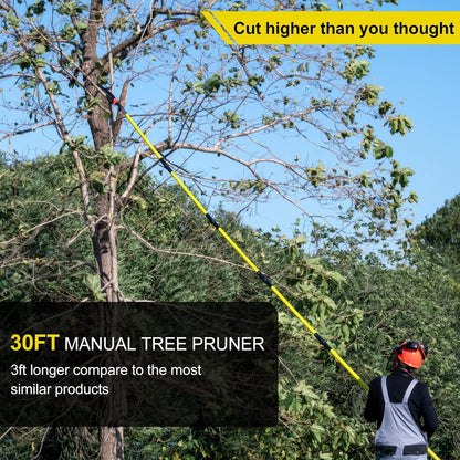 7.3-30FT Adjustable Manual pole saws for tree trimming