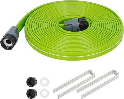 Sprinkler Soaker Hose 50FT with Holes, Garden Watering Hose with Stakes, Drip Hose Sprinkler, Efficient Saving Water for Lawn Garden and Yard, Leakproof