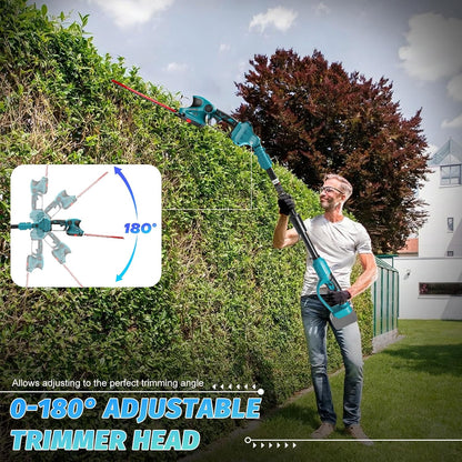 2-in-1 Cordless Hedge Trimmer & Grass Shear for Makita 18V Battery(No Battery), Brushless 12" Hedge Trimmer and 3.9" Grass Shear, for Garden, Yard Lawn Care