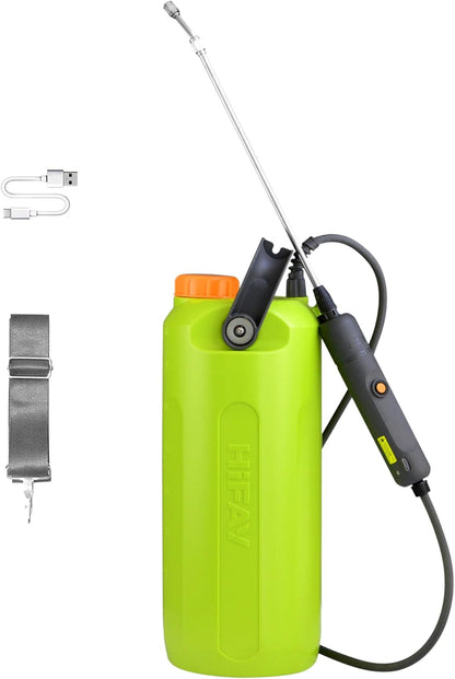 ESX-8 Electric Sprayer, Garden Sprayer 2 Gallon,Weed Sprayer in Lawn & Garden,Rechargeable Battery Powered Sprayer with Telescopic Wand,Plant Mister,Indoor Watering Can for Plants (Translucent)