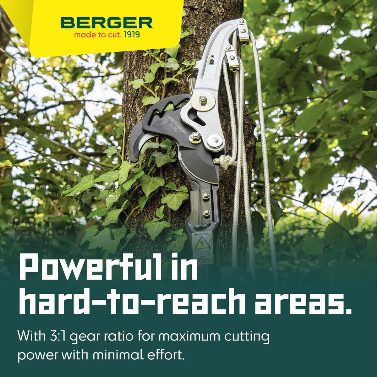 Berger ArboRapid pole pruner 5430 for cutting branches and twigs, attachment for telescopic poles