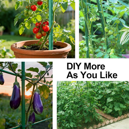 Lature Garden Stakes 3FT 25pcs, Plastic Coated Steel Plant Stakes Specifically Designed for Climbing Plants, Ideal for Tomatoes, Beans, Cucumbers, Peppers, Vines, and More Plant Growth