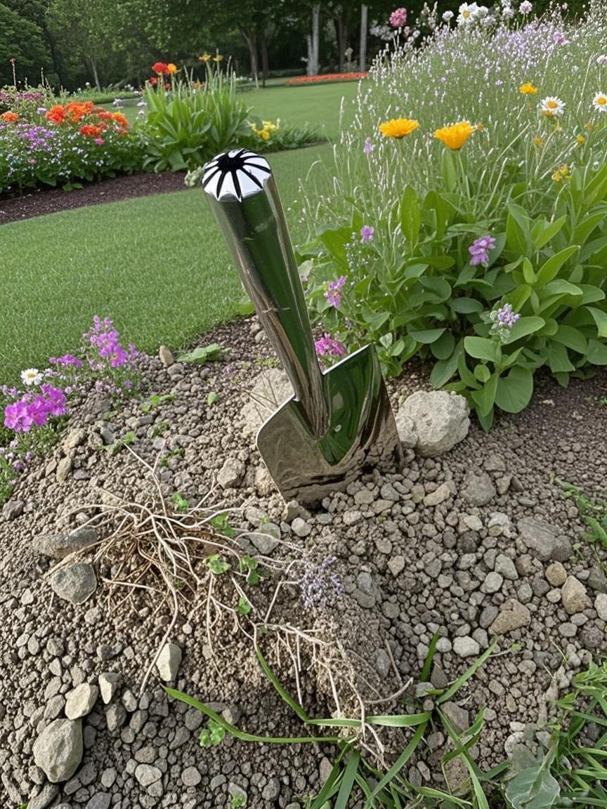 Garden Trowel- Stainless Steel Garden Shovel with Measurement Mark Tools