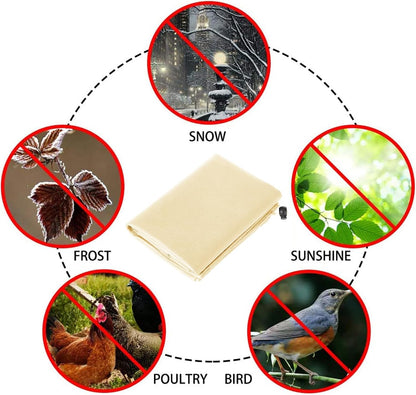 Plant Covers Freeze Protection, 4 Pack Frost Covers with Zipper Drawstring (23.6" x 31.5") Plant Protection Cover Bags for Outdoor Winter Frost Cold Weather Shrubs Trees Jacket Covers(Yellow)
