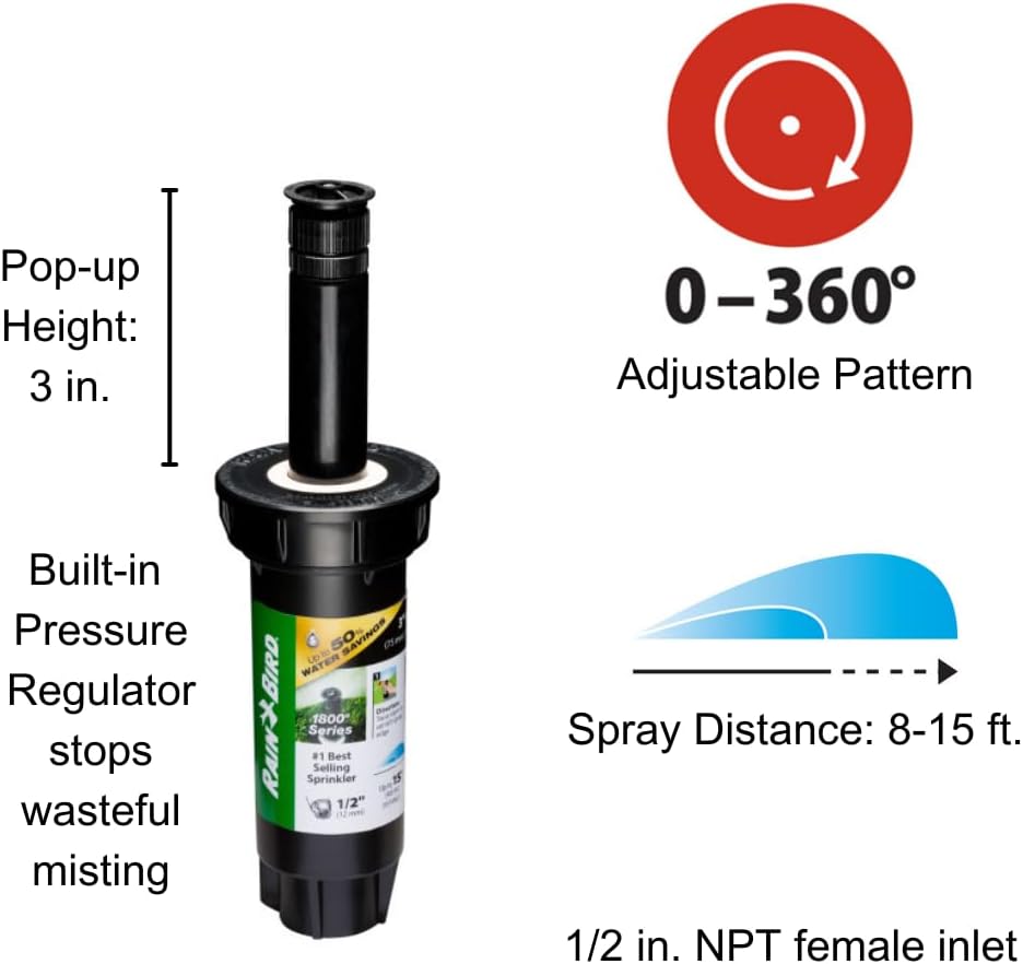 1806APPRS PRS Professional Pop-Up, Full Circle, 8-15 Feet, 6"