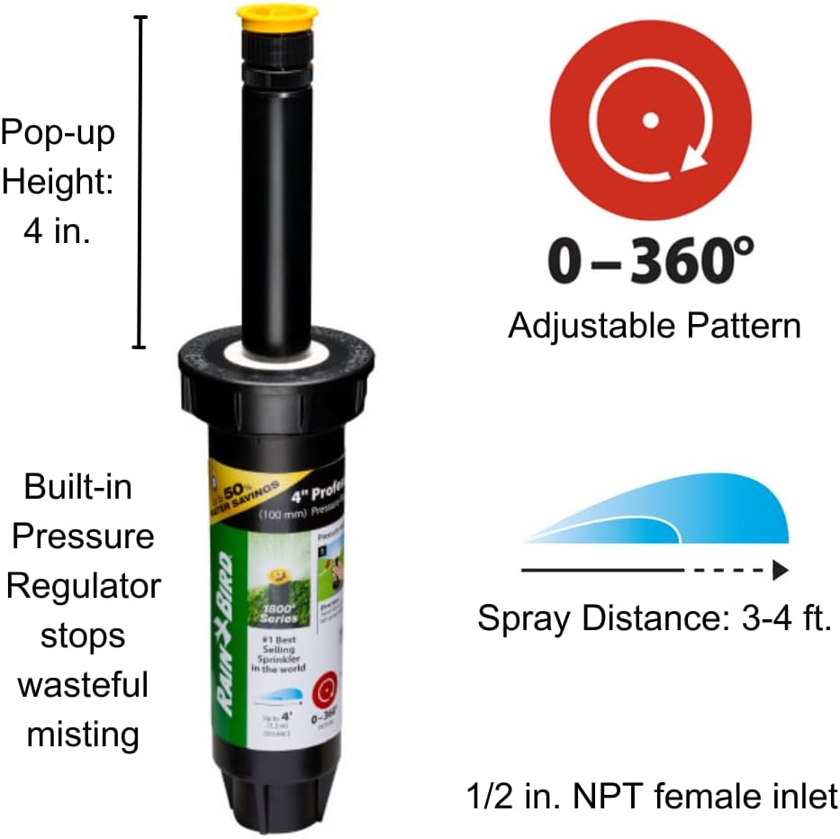 1806APPRS PRS Professional Pop-Up, Full Circle, 8-15 Feet, 6"