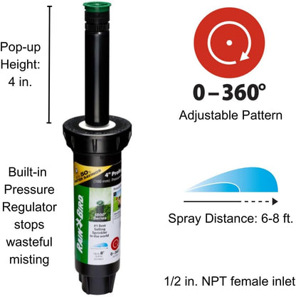 1806APPRS PRS Professional Pop-Up, Full Circle, 8-15 Feet, 6"