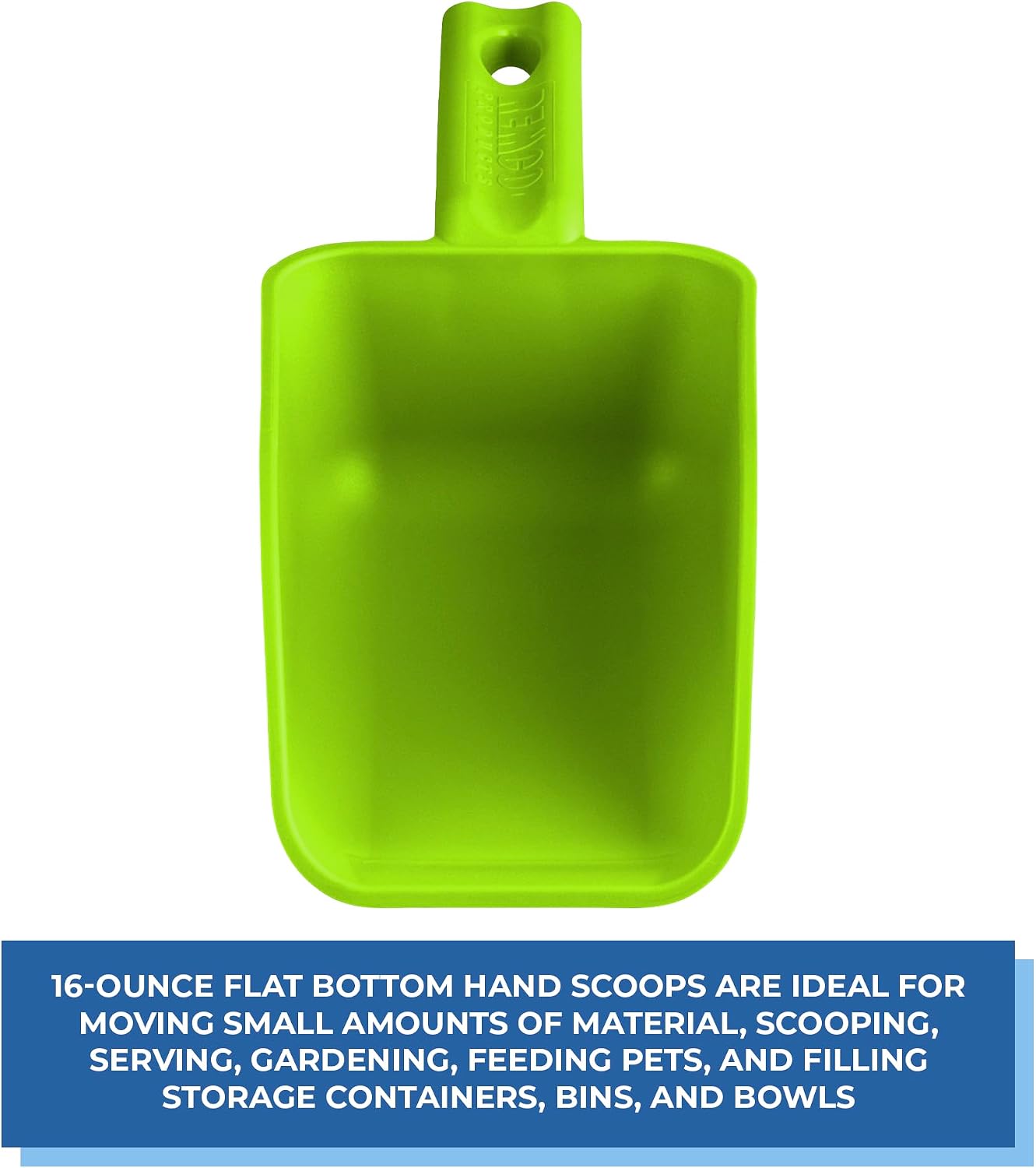 Vikan 630077 Color-Coded Plastic Hand Scoop - BPA-Free Food-Safe Kitchen Utensils, Restaurant and Food Service Supplies, 16 oz, Lime