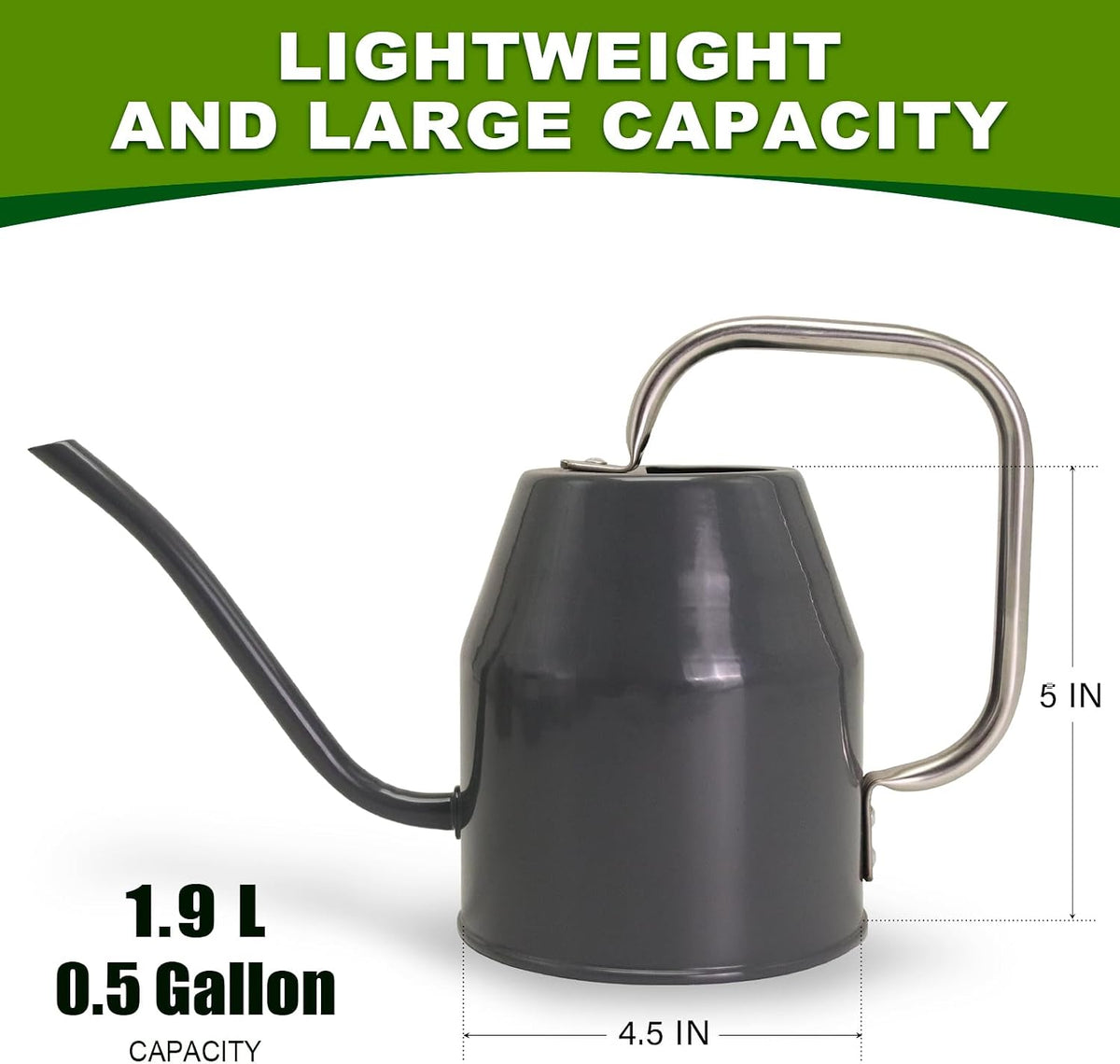 Metal Watering Can with Removable Spout, Galvanized, Perfect for Indoor and Outdoor Use (1 Gallon, Yellow)