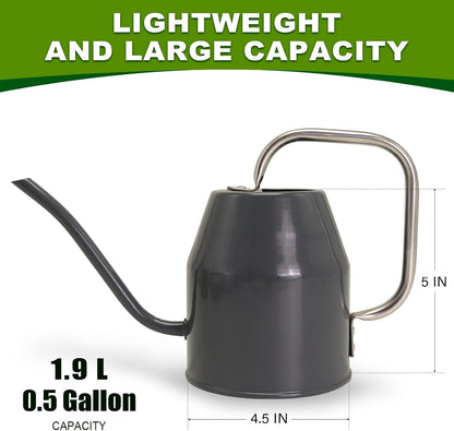 Metal Watering Can with Removable Spout, Galvanized, Perfect for Indoor and Outdoor Use (1 Gallon, Yellow)