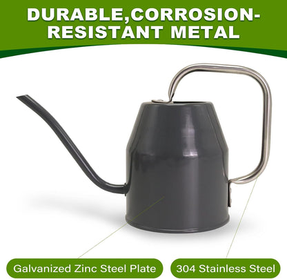 Metal Watering Can with Removable Spout, Galvanized, Perfect for Indoor and Outdoor Use (1 Gallon, Yellow)
