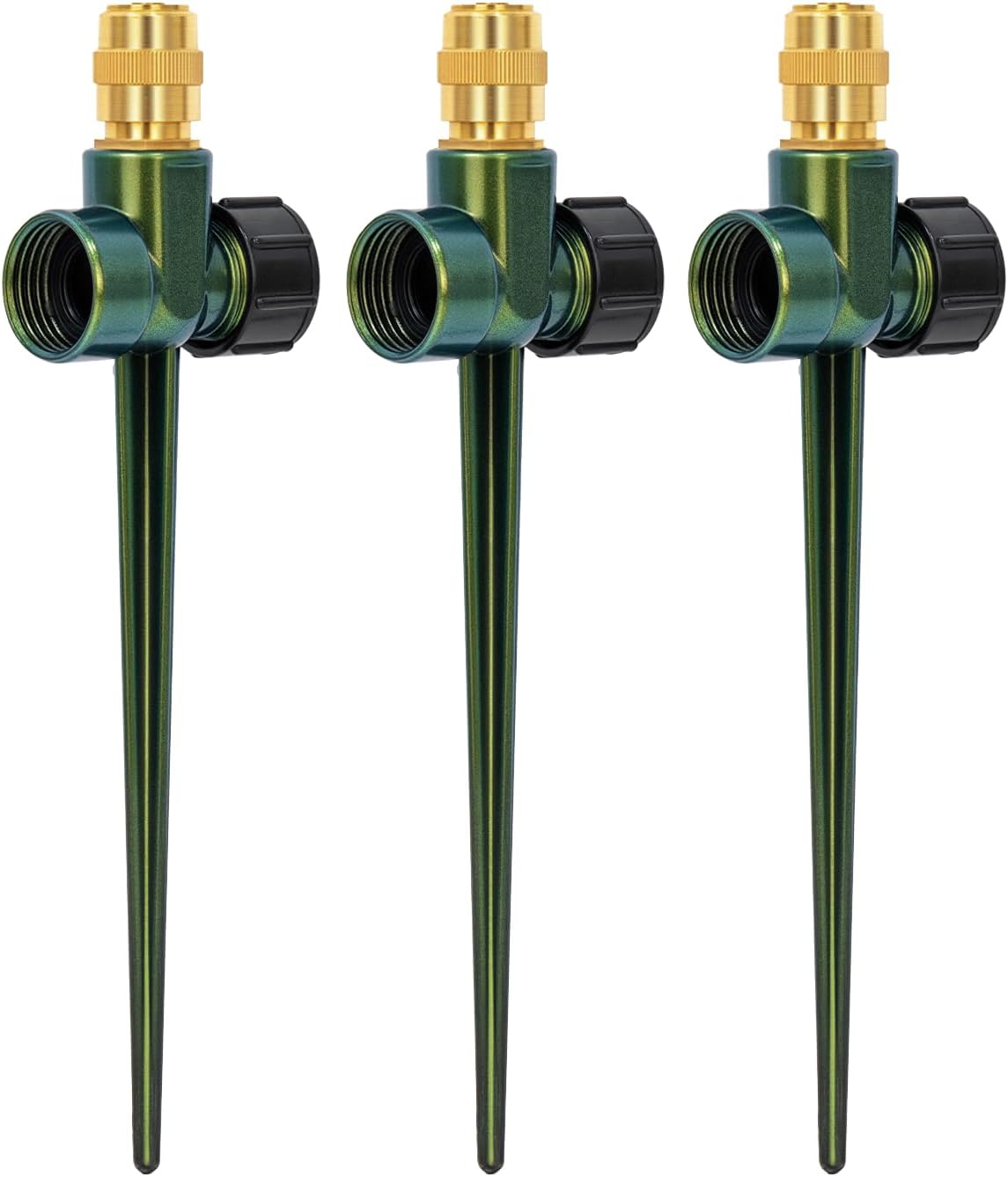 3 Pack Heavy-Duty Full-Metal Lawn Sprinklers for Yard