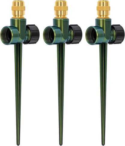 3 Pack Heavy-Duty Full-Metal Lawn Sprinklers for Yard