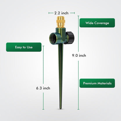 3 Pack Heavy-Duty Full-Metal Lawn Sprinklers for Yard