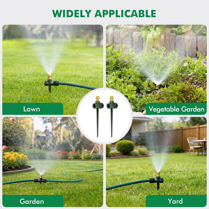 3 Pack Heavy-Duty Full-Metal Lawn Sprinklers for Yard