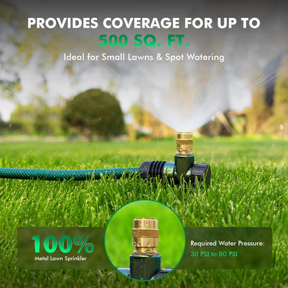 3 Pack Heavy-Duty Full-Metal Lawn Sprinklers for Yard