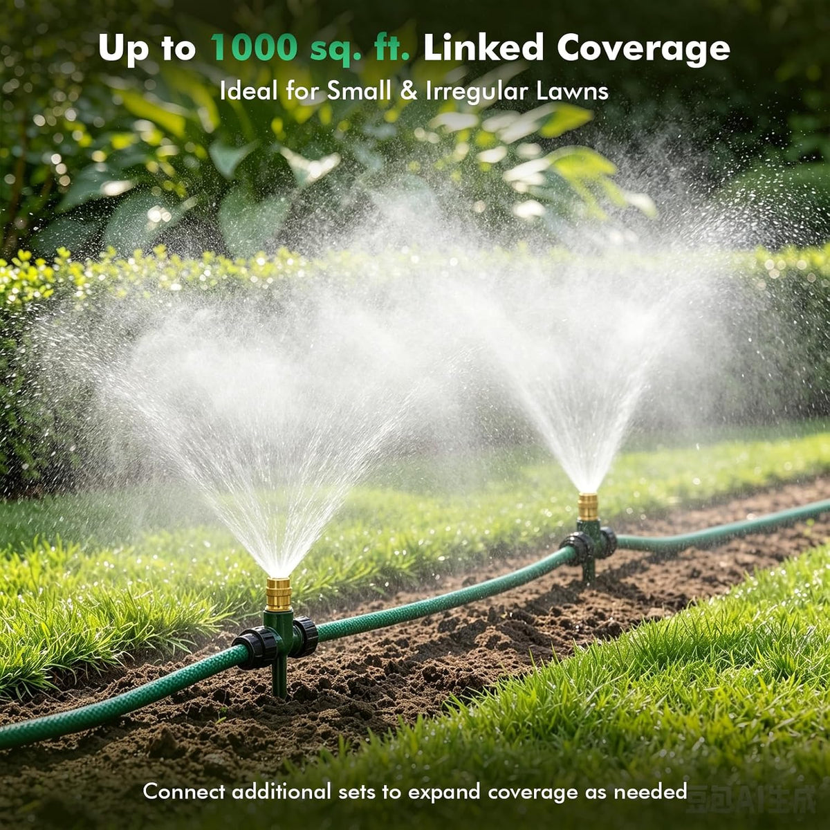 3 Pack Heavy-Duty Full-Metal Lawn Sprinklers for Yard