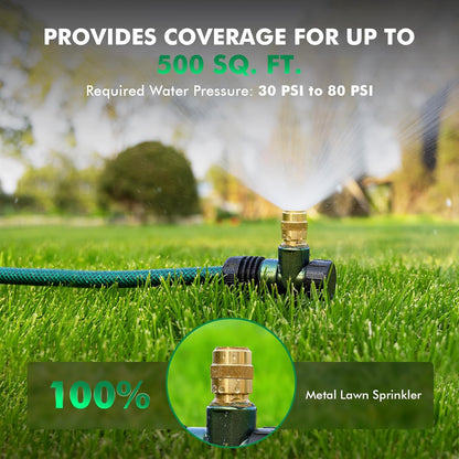 3 Pack Heavy-Duty Full-Metal Lawn Sprinklers for Yard