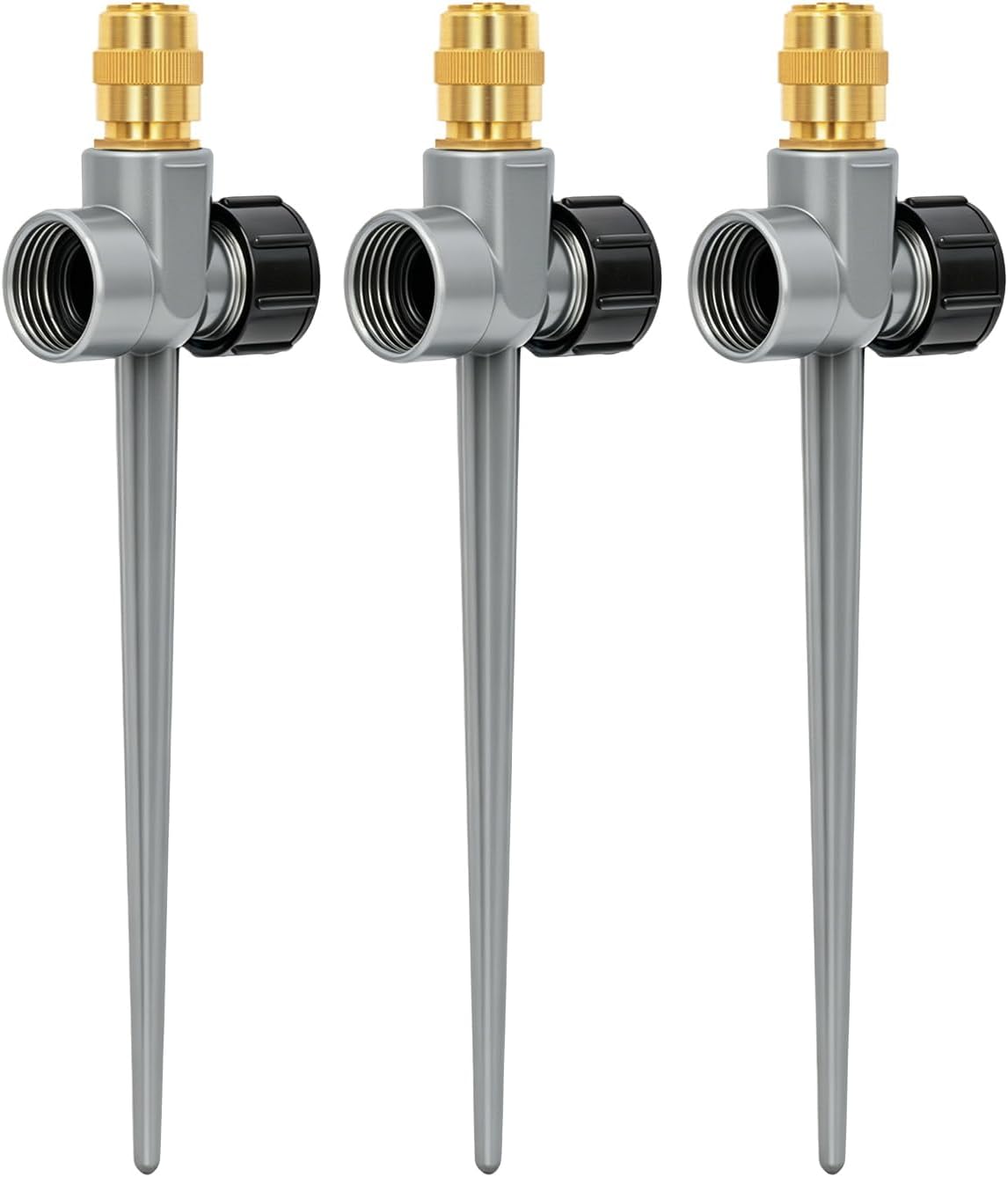 3 Pack Heavy-Duty Full-Metal Lawn Sprinklers for Yard