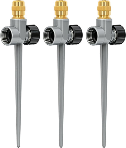 3 Pack Heavy-Duty Full-Metal Lawn Sprinklers for Yard
