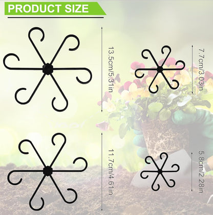 Reusable Plant Stem Supports for Indoor Plants - 4 Sizes, Durable Plastic Holders Easy Clip Hooks Growth Accessories for Climbing Plants Like Monstera Pothos and Vines