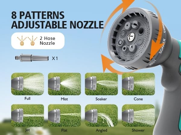 Mojest Retractable Garden Hose Reel - 1/2 in x 80 ft Wall Mounted Heavy Duty Water Hose Reel with Automatic Slow Rewind System, 2 Hose Nozzle, 180°Swivel Bracket, Dark Gray