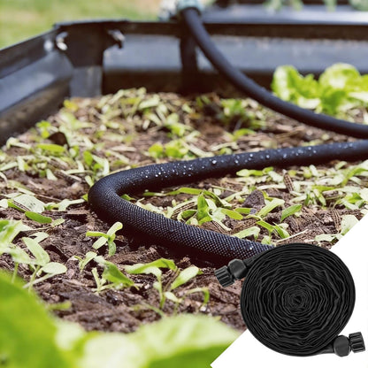 Soaker Hose,Lightweight and Soft Garden Drip Hose Saves 80% Water,Leak Proof Sprinkler Hose for Garden,Flower Planters & Vegetable Plots Watering (4 * 25ft)