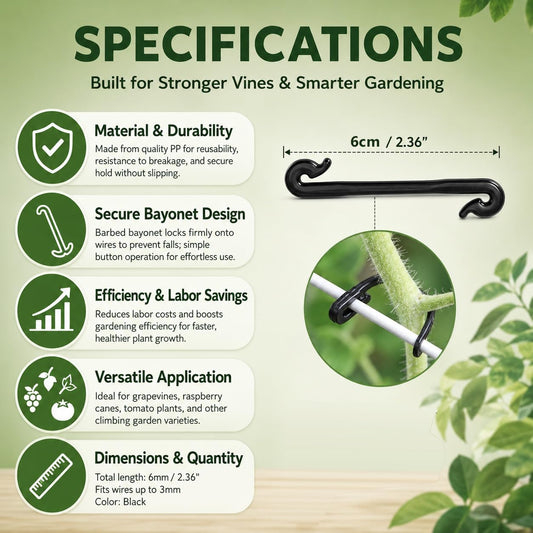 300-Pack Grape Vine Trellis Clips