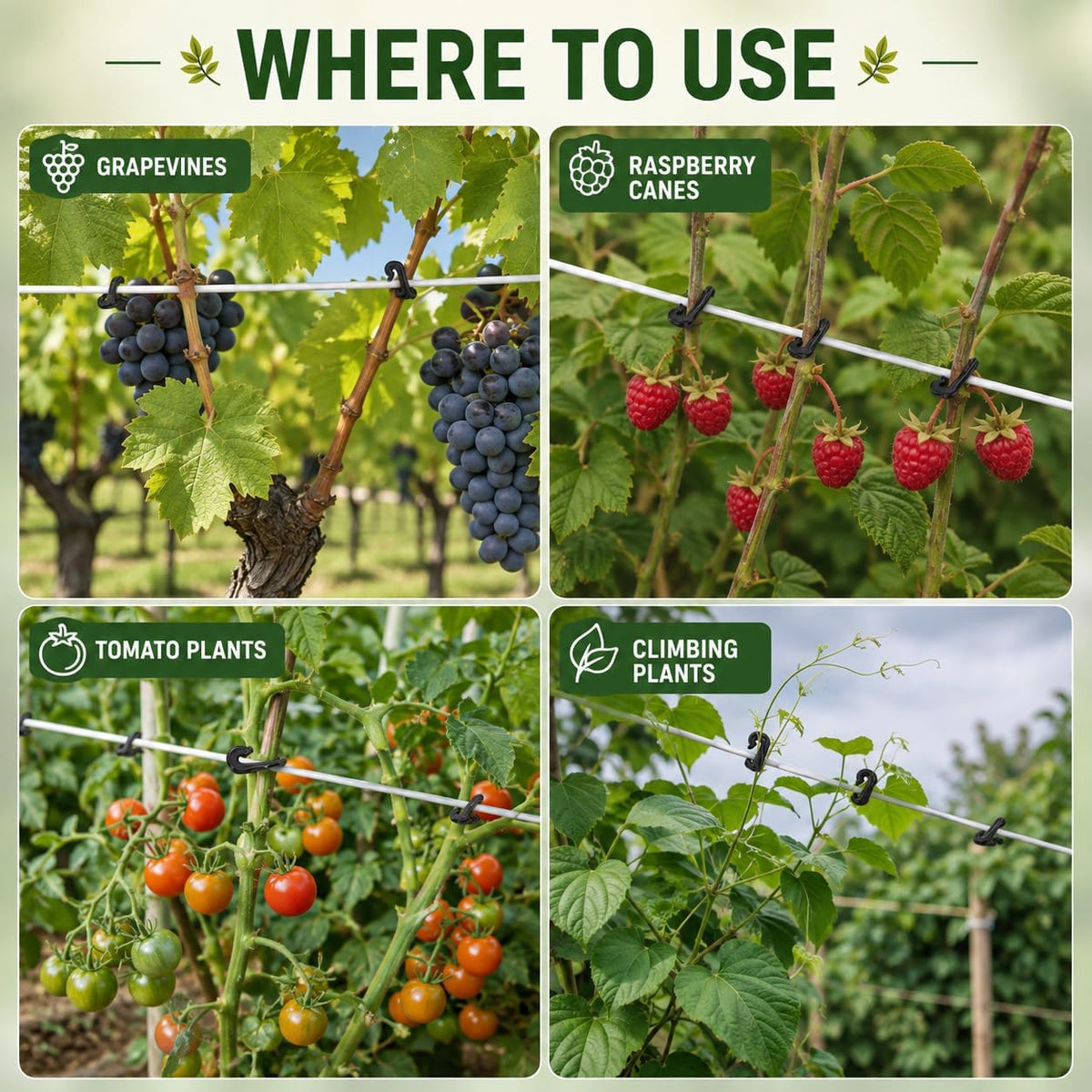 300-Pack Grape Vine Trellis Clips
