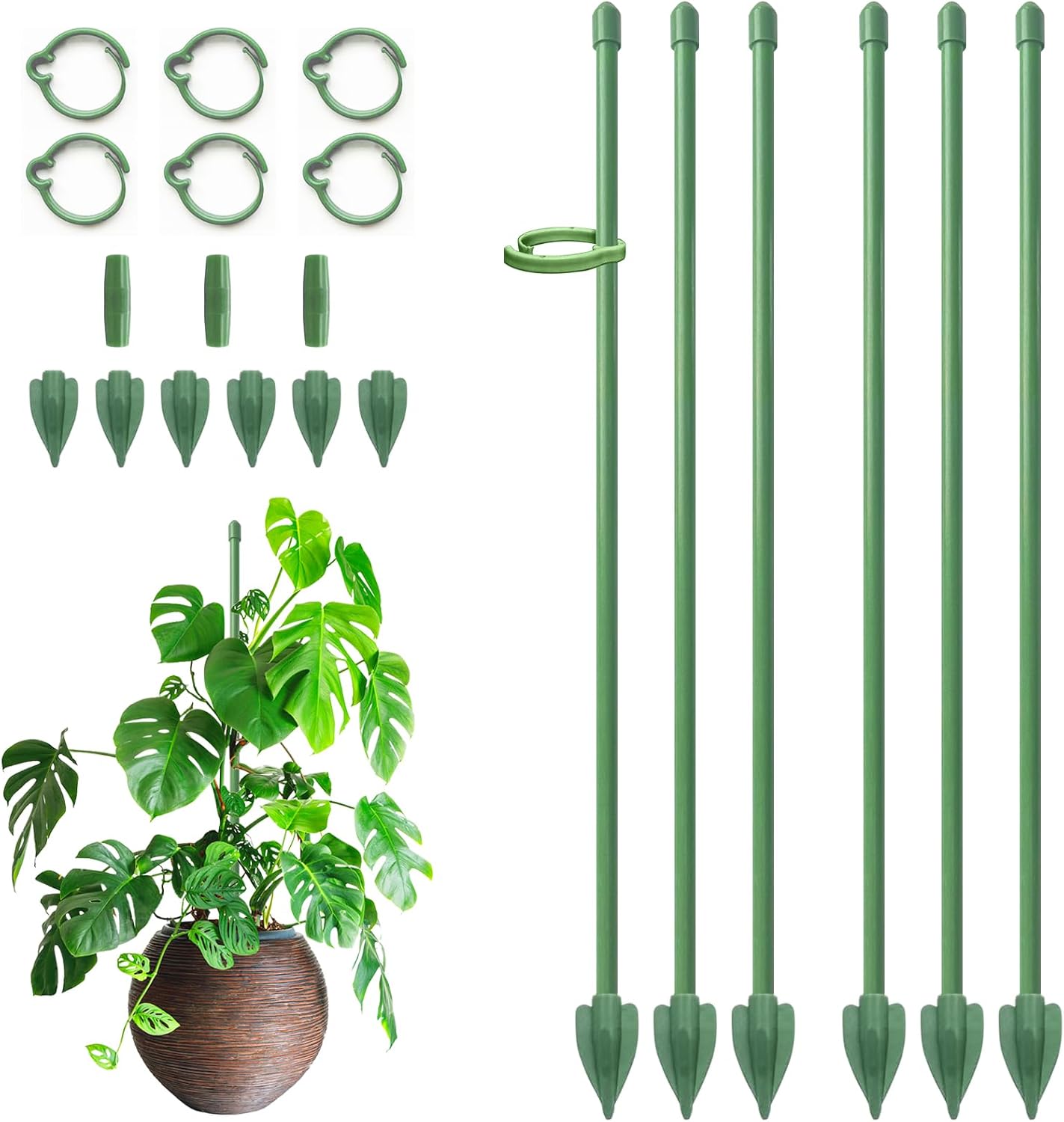 Plant Stakes for Indoor Plants, 14 Inch Plant Support Stakes, 6 PCS