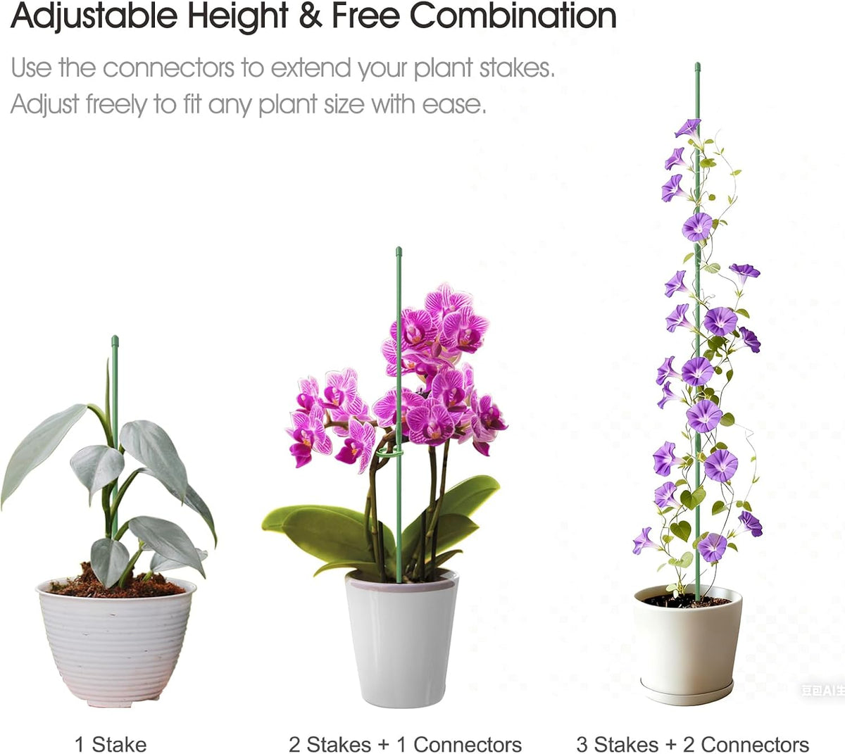 Plant Stakes for Indoor Plants, 14 Inch Plant Support Stakes, 6 PCS