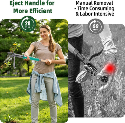 Manual Weed Puller Tool,Handheld Weeder with Ergonomic Handle & Weed Eject Feature,Stand Up Garden Weed Remover for Efficient Weed Removal in Lawn, Yard, Flower Bed & Outdoor Vegetable Garden Weeding