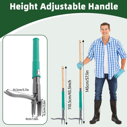 Manual Weed Puller Tool,Handheld Weeder with Ergonomic Handle & Weed Eject Feature,Stand Up Garden Weed Remover for Efficient Weed Removal in Lawn, Yard, Flower Bed & Outdoor Vegetable Garden Weeding